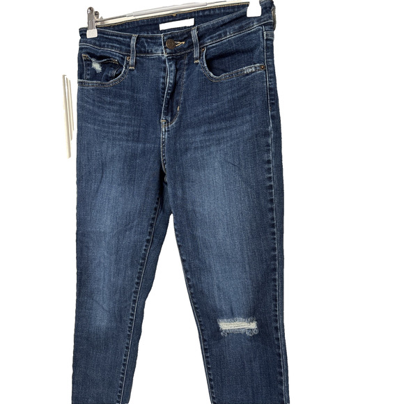 Levi's 721 High Rise Skinny Women's 28 Jeans Ripped Urban Streetwear Cowgirl - Picture 2 of 9